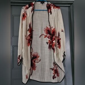 b. boutique by evergreen floral kimono, one size, fits s/m best imo, 100%viscose
